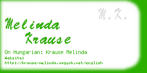 melinda krause business card